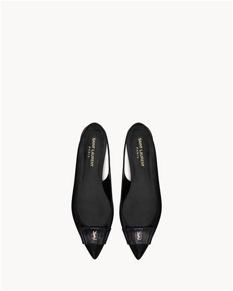 ysl anais flats|Anaïs slingback flats in smooth and patent leather .